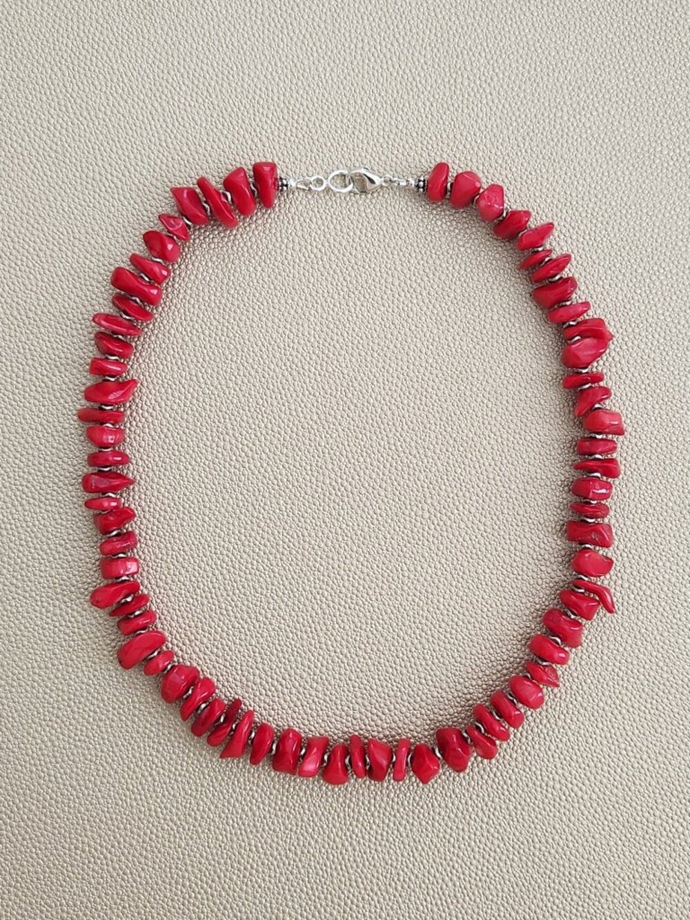 RED CORAL NECKLACE--18"